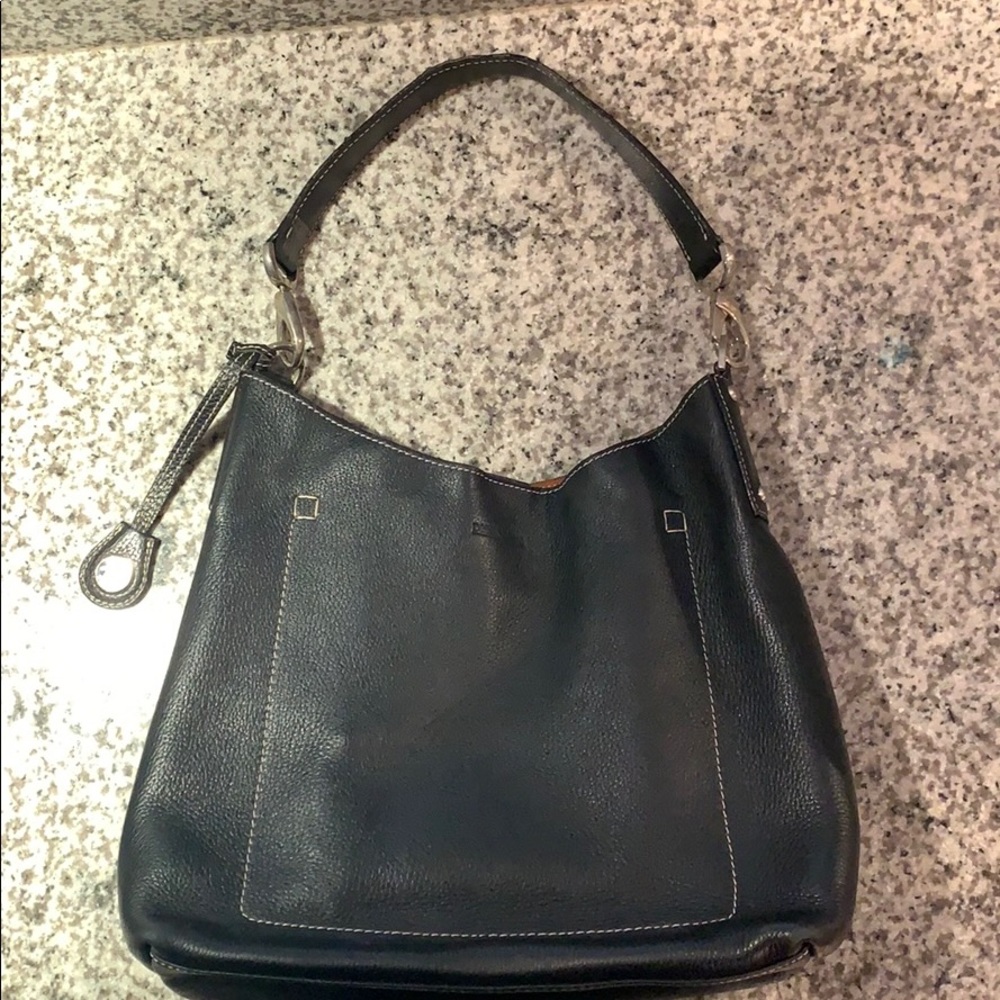 Dooney & Bourne Black Leather Bucket Bag